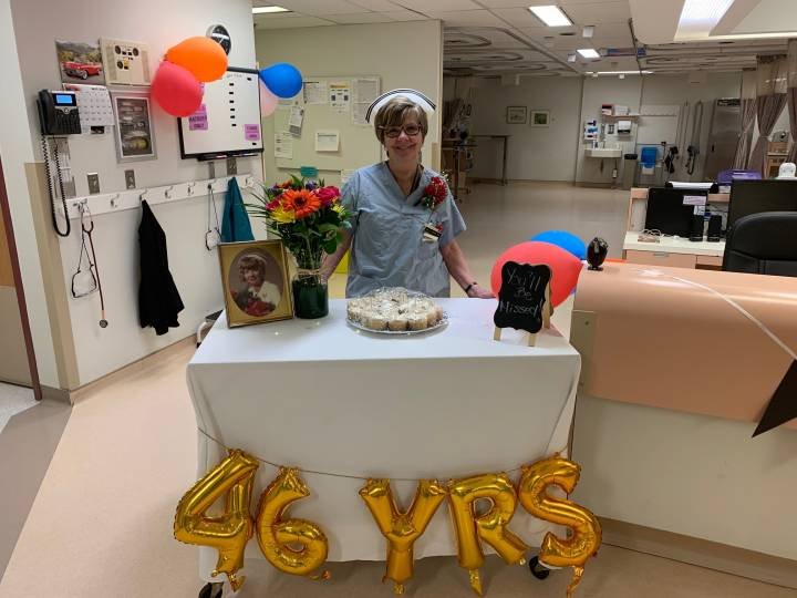 Dolores Kosar had been a registered nurse at Regina General Hospital for 46 years before retiring on Friday.